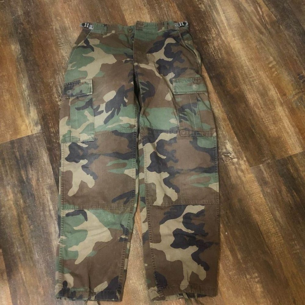 Men’s woodland Camo cargo pants BDU Combat Small